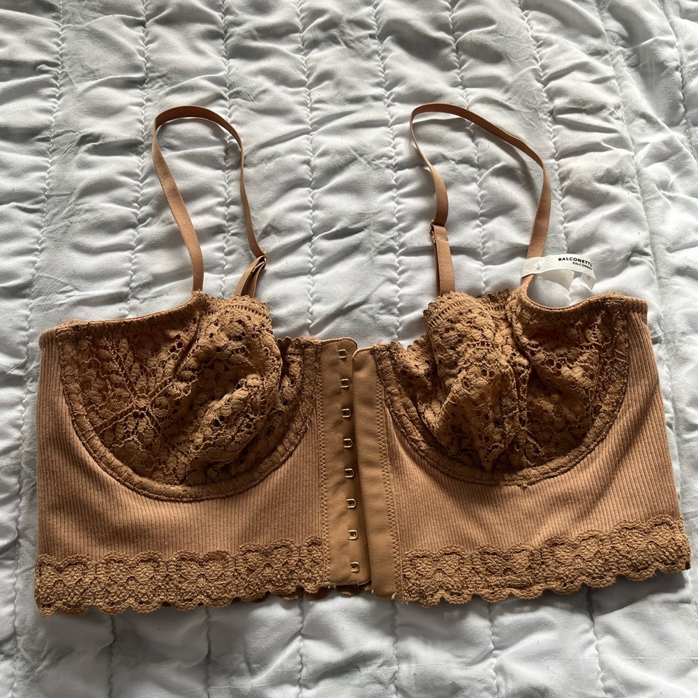 Tan Aerie Balconette bra 34C